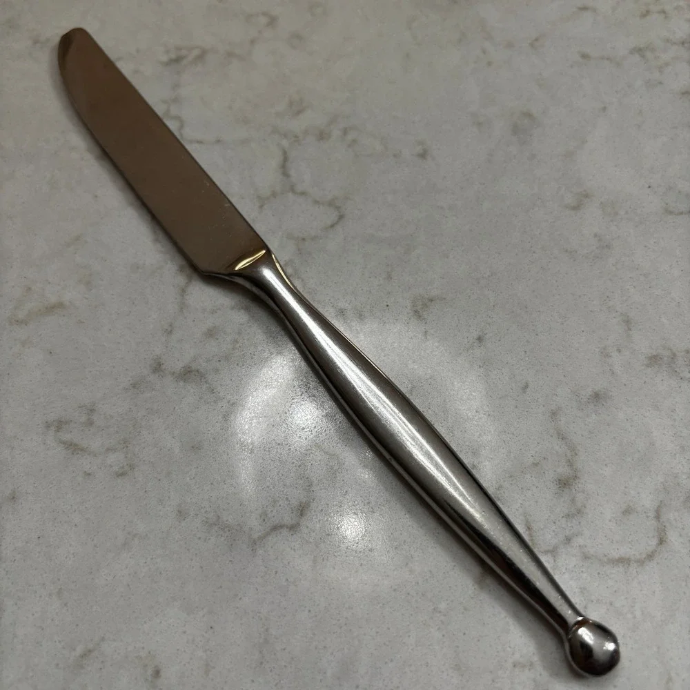 Farberware Dot Dinner Knives Set of 5 Stainless Flatware Replacement Contemporar